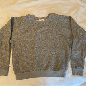 Re/done cropped cotton sweatshirt